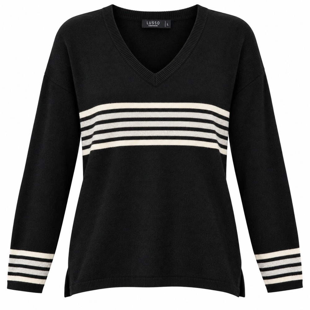 Lusso Quiet Luxury Minimalist Cashmere Sweater Women Large Old Money Preppy